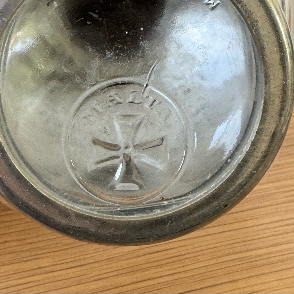Antique / Vintage Malta Decanter Clear Glass and Pewter Made in France - Picture 5 of 10